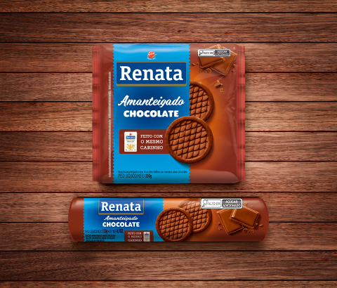 Embalagem Biscoito Renata Amanteigado Chocolate - 133 G E 330 G