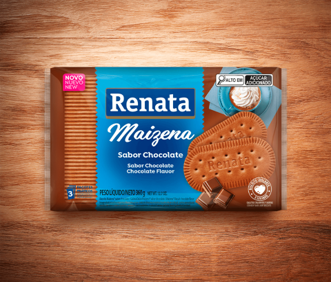 Embalagem Biscoito Laminado Renata Maizena Sabor Chocolate