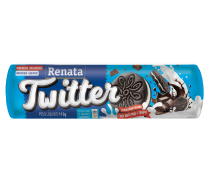 Embalagem Biscoito Renata Twitter De Chocolate Com Recheio Sabor Baunilha