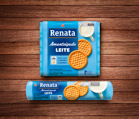 Embalagem Biscoito Renata Amanteigado Leite - 133 G E 330 G