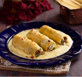 Receita Canelone com ricota e nozes