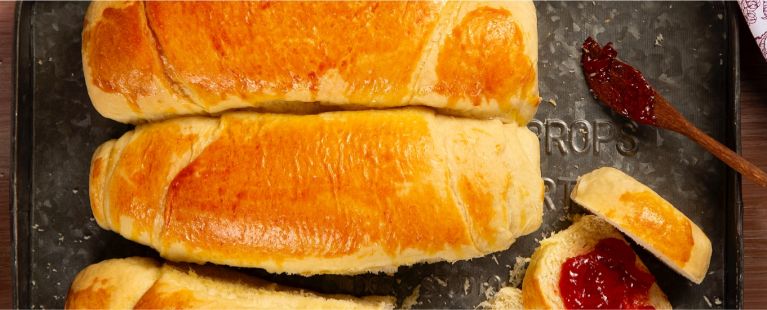 Pão caseiro com semolina