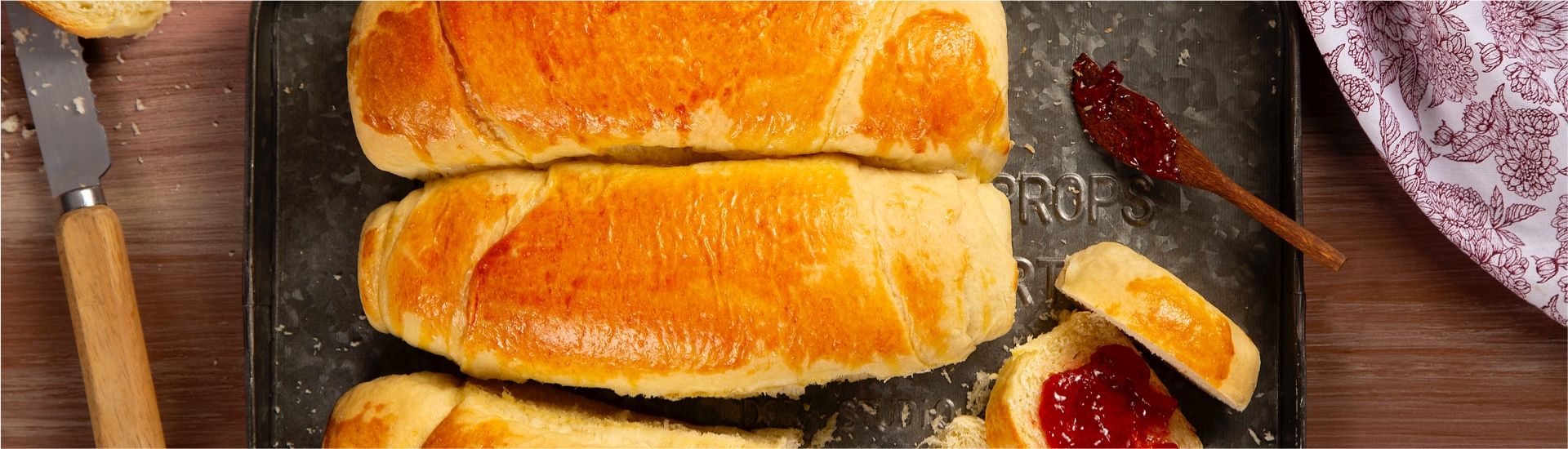 Pão caseiro com semolina