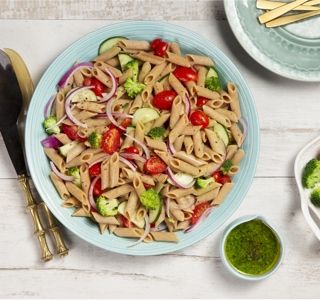 Receita Salada de macarrão integral e brócolis