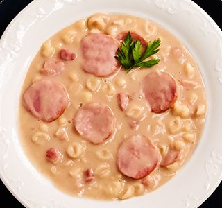 Receita Sopa de macarrão com feijão