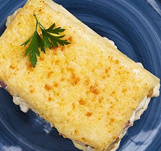 Receita Lasanha de bacalhau