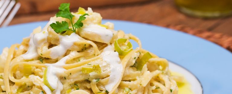 Macarrão com palmito