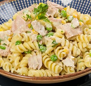 Receita Macarrão com atum e creme de leite