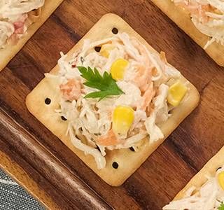 Receita Cracker Fermentação Natural com patê de frango