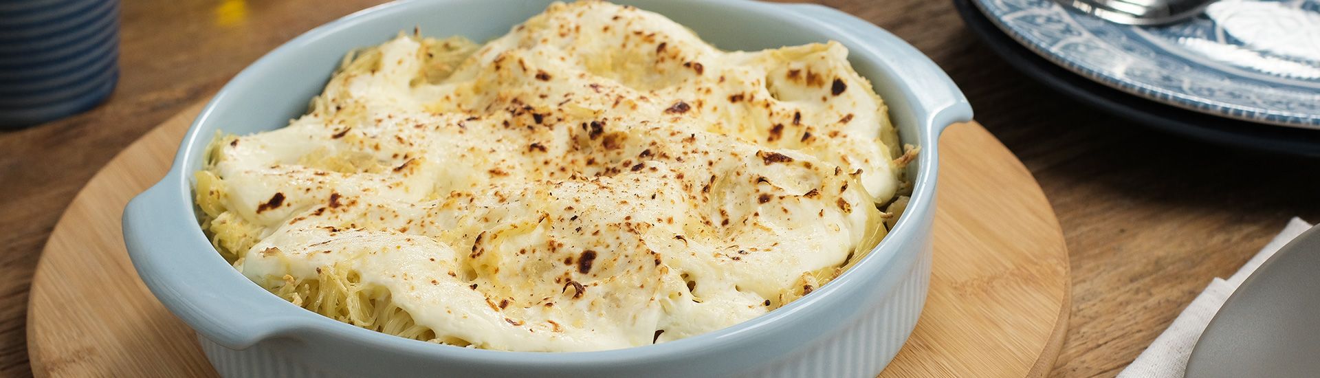 Macarrão Gratinado com Cream Cheese