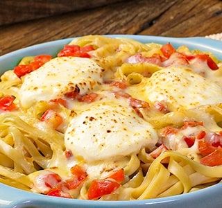 Receita Macarrão Fettuccine ao Forno