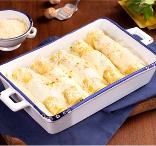 Receita Canelone com ricota e espinafre