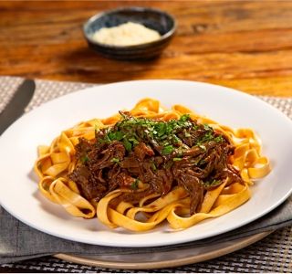 Receita Macarrão com ragu de costela