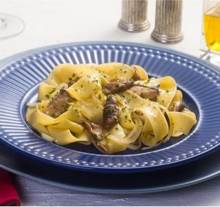 Receita Macarrão com shitake