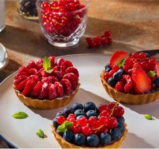 Receita Torta de chocolate com frutas vermelhas